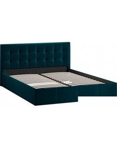 Кровать Эмма с ПМ 160x200 (велюр Confetti Izumrud) Трия
