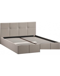 Кровать Лора с ПМ 160x200 (велюр Confetti Smoke) Трия