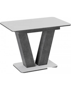 Кухонный стол Чинзано тип 1 раздвижной (моод темный/стекло белое матовое) Трия