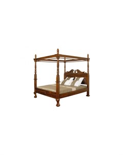 Кровать с решёткой без матраца коричневый 210x210x250 см Satin furniture