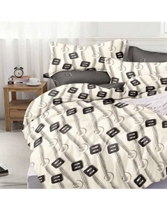 Комплект постельного белья Alleri Поплин Luxe Семейный / П-381