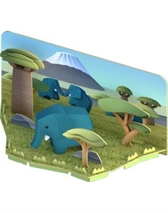 Игрушка-конструктор Halftoys Animal Слон с диорамой HA004