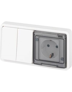 Блок выключатель+розетка ЭРА Эксперт 11-7522-01 / Б0063274 Эра
