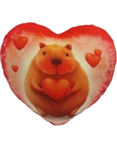 Подушка-игрушка Malvina Сердце капибара лав с сердечком / 30.201.2 Мальвина