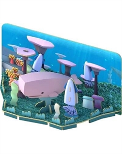 Игрушка-конструктор Halftoys Ocean Кашалот с диорамой HO005