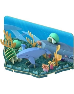 Игрушка-конструктор Halftoys Ocean Горбатый кит с диорамой HO004