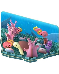 Игрушка-конструктор Halftoys Ocean Зеленая черепаха с диорамой HO003