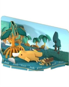Игрушка-конструктор Halftoys Animal Утконос с диорамой HA012