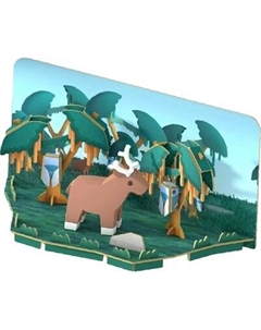 Игрушка-конструктор Halftoys Animal Олень с диорамой HA010