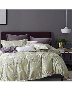 Комплект постельного белья Реноме 1.5сп Оливковая коллекция. Простыня на резинке УУ 6745