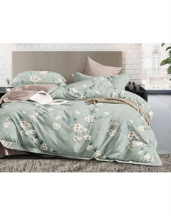 Комплект постельного белья Реноме 1.5сп Оливковая коллекция. Простыня на резинке УУ 6699