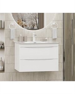 Тумба с умывальником Misty Мираж 70 / П-Мир-01070-011П2Я+RCW-140270WH