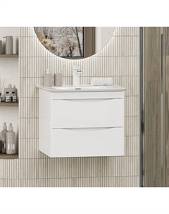 Тумба с умывальником Misty Мираж 60 / П-Мир-01060-011П2Я+RCW-140260WH