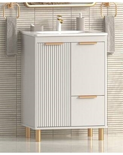 Тумба с умывальником Brevita Risacca Crema 60 / RIS-06060-0342Я+B-OND060-01