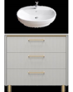 Тумба с умывальником Brevita Elche 80 / ELC-0080-0302Я+0116