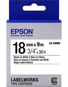 Картридж-лента Epson LK5WBN Std Blk/Wht 18/9 (C53S655006)