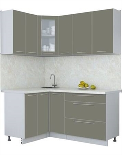 Кухонный гарнитур Интерлиния Мила Пластик 1.2x1.7