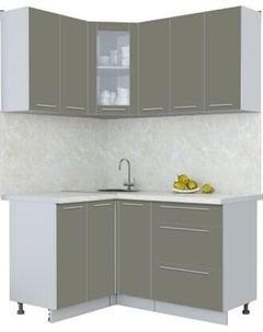 Кухонный гарнитур Интерлиния Мила Пластик 1.2x1.5