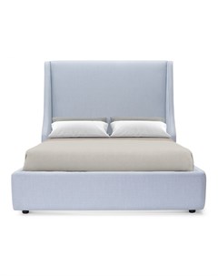 Мягкая кровать aby 160 200 серый 186x130x212 см Myfurnish