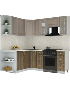 Кухонный гарнитур Интерлиния Мила Шато 1.7x2.1 LV