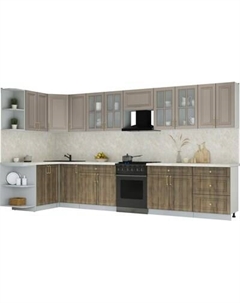 Кухонный гарнитур Интерлиния Мила Шато 1.5x3.8 LV