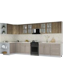 Кухонный гарнитур Интерлиния Мила Шато 1.5x3.8 LV