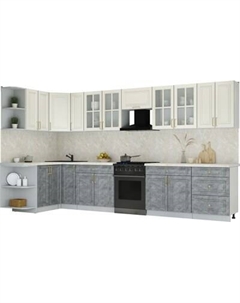 Кухонный гарнитур Интерлиния Мила Шато 1.5x3.7 LV