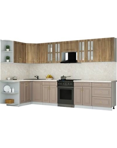 Кухонный гарнитур Интерлиния Мила Шато 1.5x3.4 LV