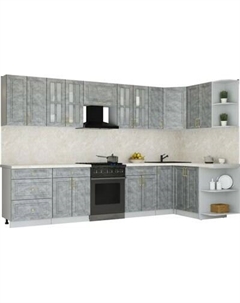 Кухонный гарнитур Интерлиния Мила Шато 1.5х3.3 PR