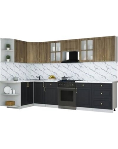 Кухонный гарнитур Интерлиния Мила Шато 1.5x3.2 LV