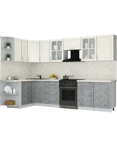 Кухонный гарнитур Интерлиния Мила Шато 1.5x3.1 LV