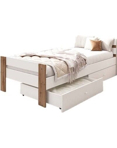 Односпальная кровать EcoWood Сидней-2 с ящиками 80х200 / ECO.001.00055.80-200.101SE/376WML Ecowood