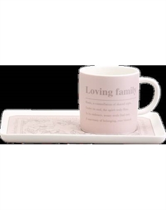Кружка с блюдцем Lefard Loving Family 756-483