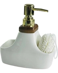 Дозатор моющего средства с подставкой для губки Lenardi Tropical 235-032