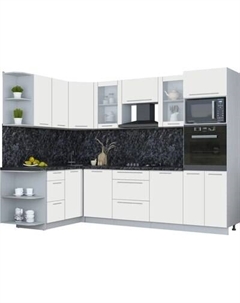 Кухонный гарнитур Интерлиния Мила Пластик 1.68x2.8 LV