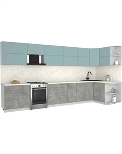 Кухонный гарнитур Интерлиния Мила Матте 1.5x4.0 Б PR