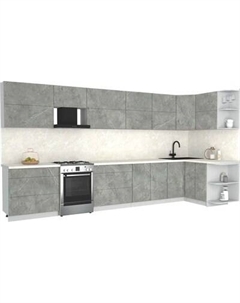 Кухонный гарнитур Интерлиния Мила Матте 1.5x4.0 Б PR