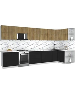Кухонный гарнитур Интерлиния Мила Матте 1.5x4.0 Б PR