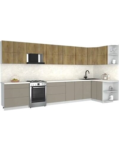 Кухонный гарнитур Интерлиния Мила Матте 1.5x4.0 Б PR