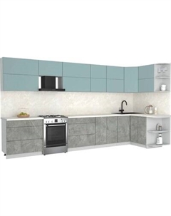 Кухонный гарнитур Интерлиния Мила Матте 1.5x3.9 Б PR