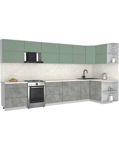 Кухонный гарнитур Интерлиния Мила Матте 1.5x3.8 Б PR