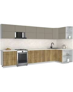 Кухонный гарнитур Интерлиния Мила Матте 1.5x3.8 Б PR