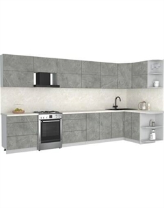 Кухонный гарнитур Интерлиния Мила Матте 1.5x3.8 Б PR