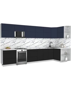 Кухонный гарнитур Интерлиния Мила Матте 1.5x3.8 Б PR