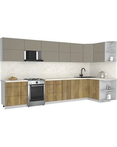 Кухонный гарнитур Интерлиния Мила Матте 1.5x3.7 Б PR