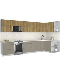 Кухонный гарнитур Интерлиния Мила Матте 1.5x3.7 Б PR