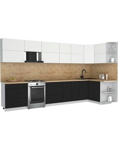 Кухонный гарнитур Интерлиния Мила Матте 1.5x3.7 Б PR