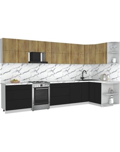 Кухонный гарнитур Интерлиния Мила Матте 1.5x3.6 Б PR