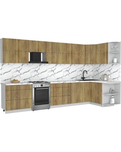 Кухонный гарнитур Интерлиния Мила Матте 1.5x3.6 Б PR