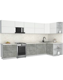 Кухонный гарнитур Интерлиния Мила Матте 1.5x3.6 Б PR